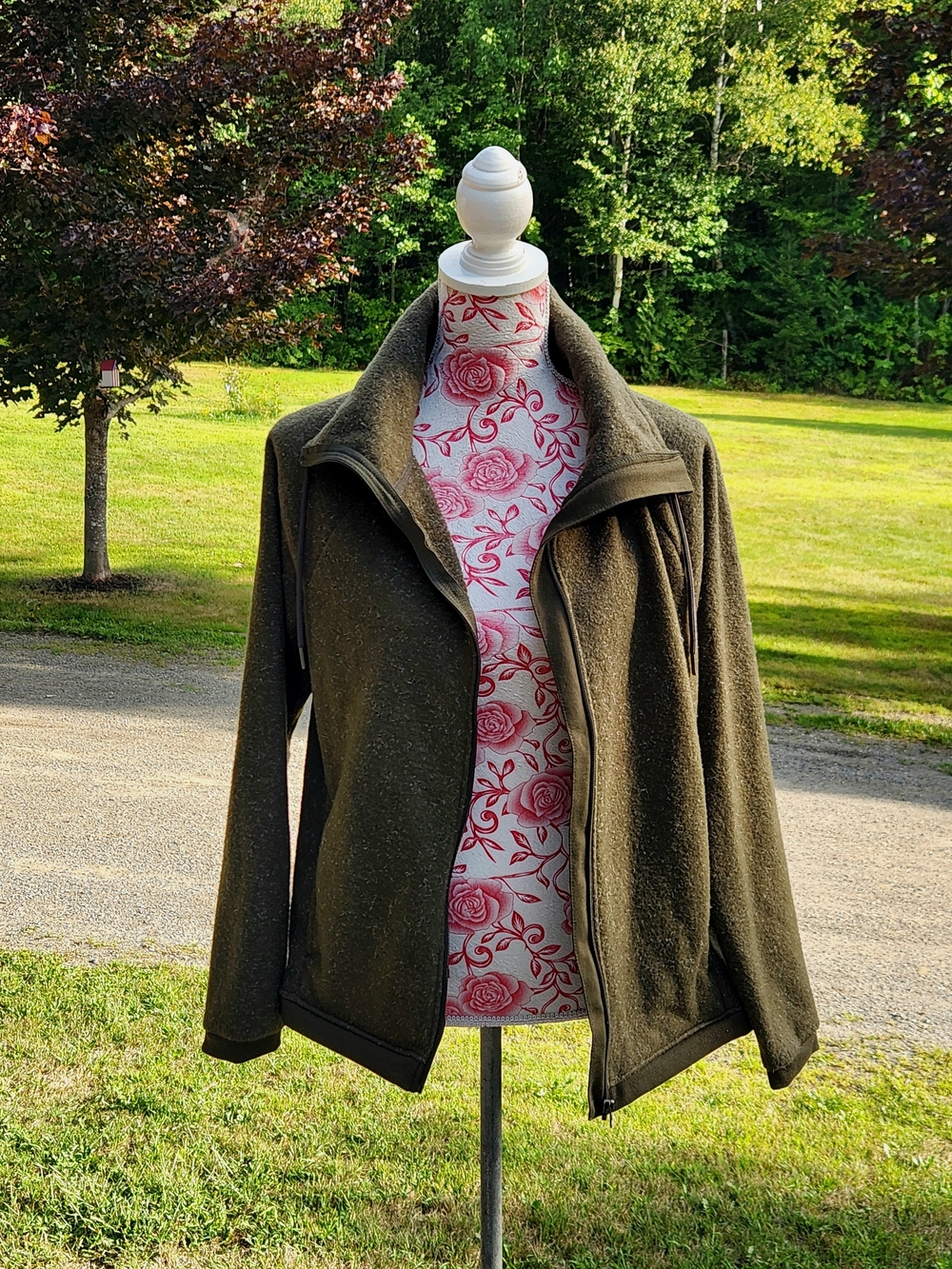 Avia Olive Utility Fleece Jacket